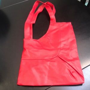 Red leather purse